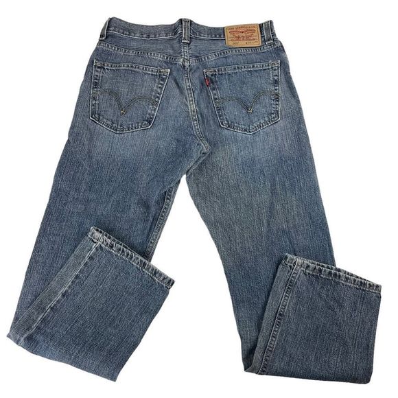 Levi's 505 Regular Fit Jeans Mid Rise Straight Leg 32” x 29” Rise 11" - Picture 3 of 8